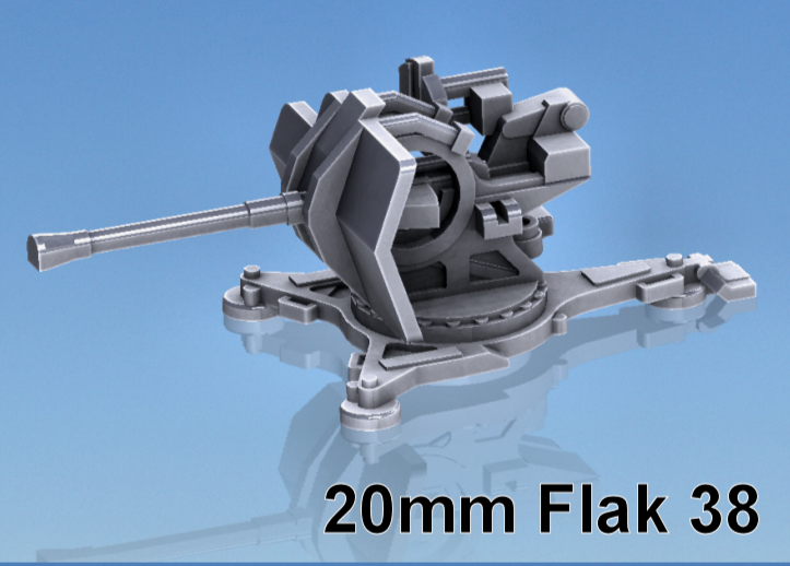 Flak 38 de 20 mm remolcado