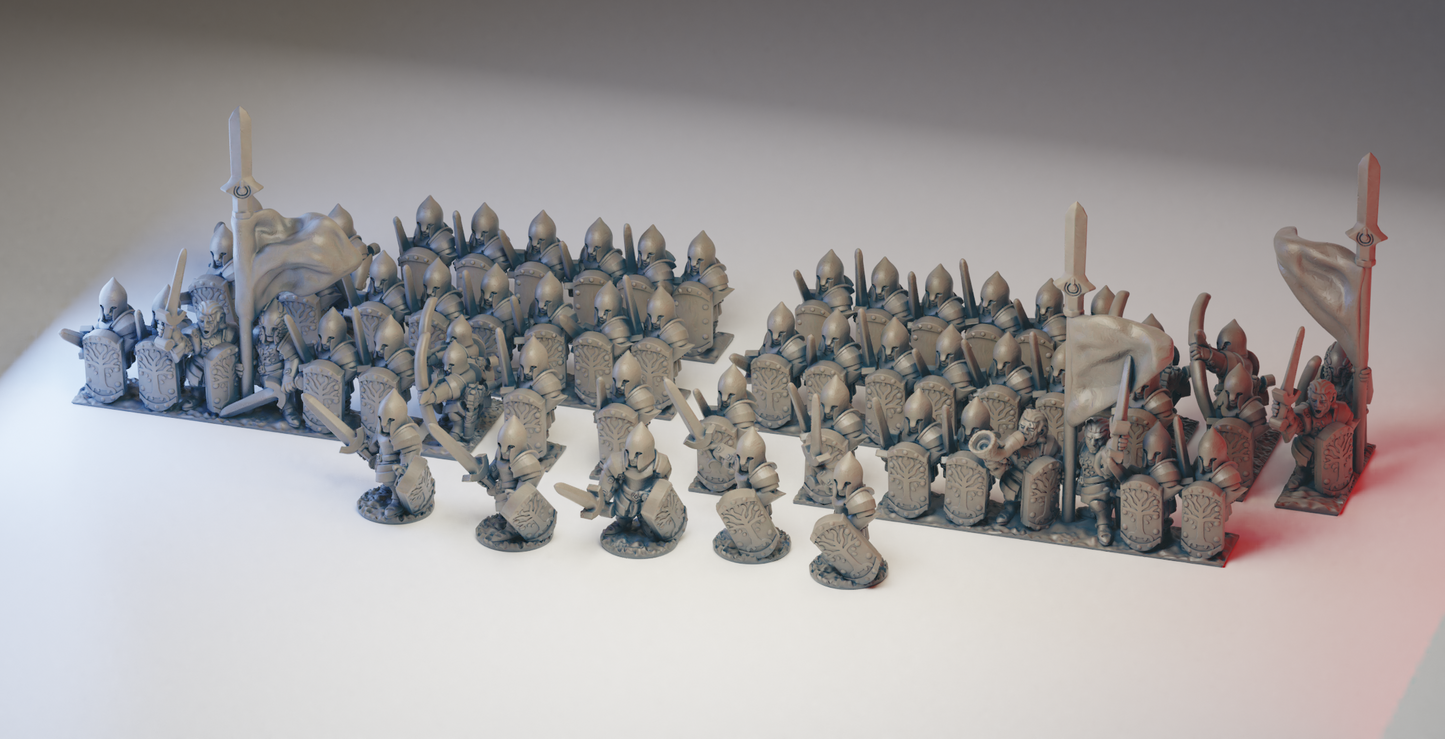 White Tree swordsmen 10mm (Warmaster scale)